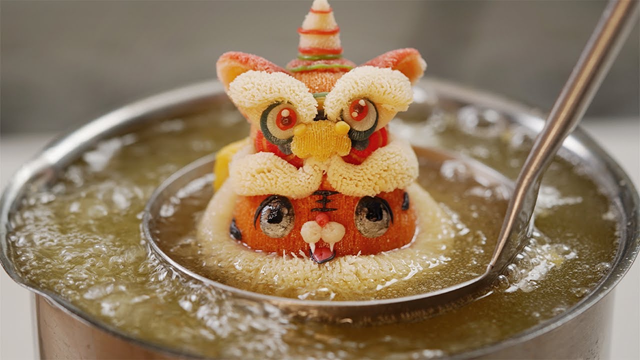 醒狮酥，这才是中式点心的巅峰之作 Tiger & Dancing Lion Pastry: Wearing Tiger Hat to Dancing Lion!