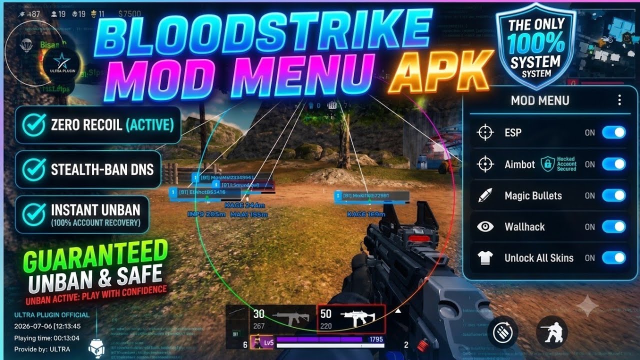 Mod Menu Bloodstrike Modz Injector || Full Feature Brutal Menu!! || Link Mediafire No Ribet!!