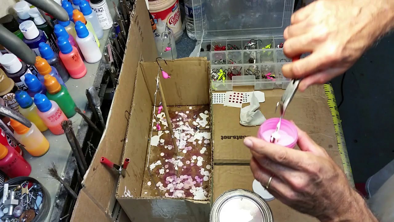 DIY powder painting jig heads