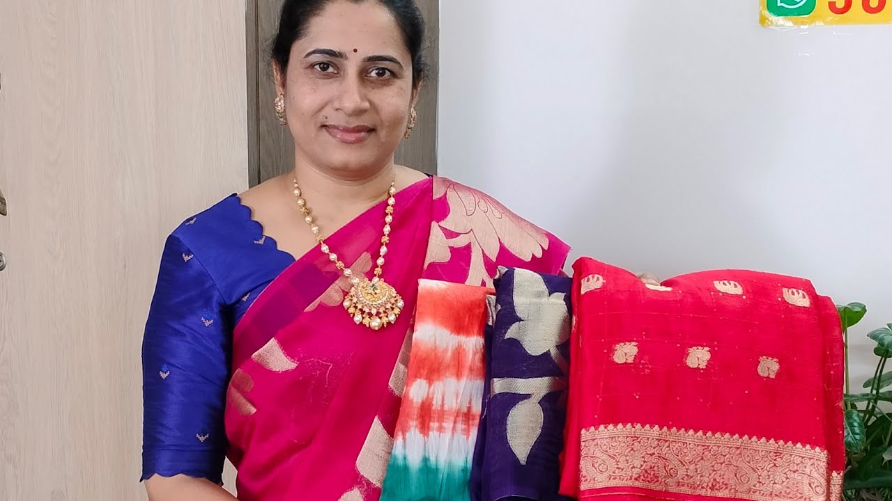 Best Selections is live#whatsapp#9640172798#jute maslin#chinon#chanderi sarees
