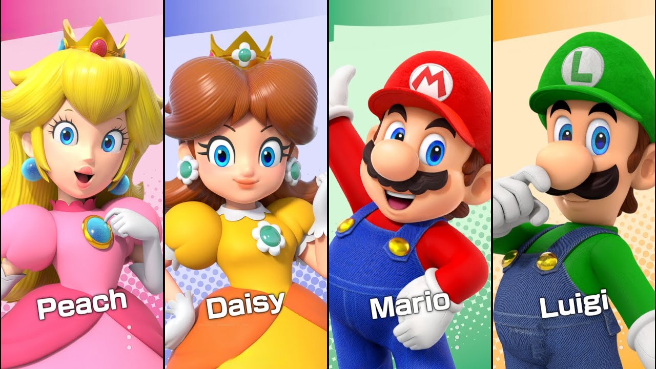 Super Mario Party Jamboree Goomba Lagoon - Mario vs Luigi vs Peach vs Daisy
