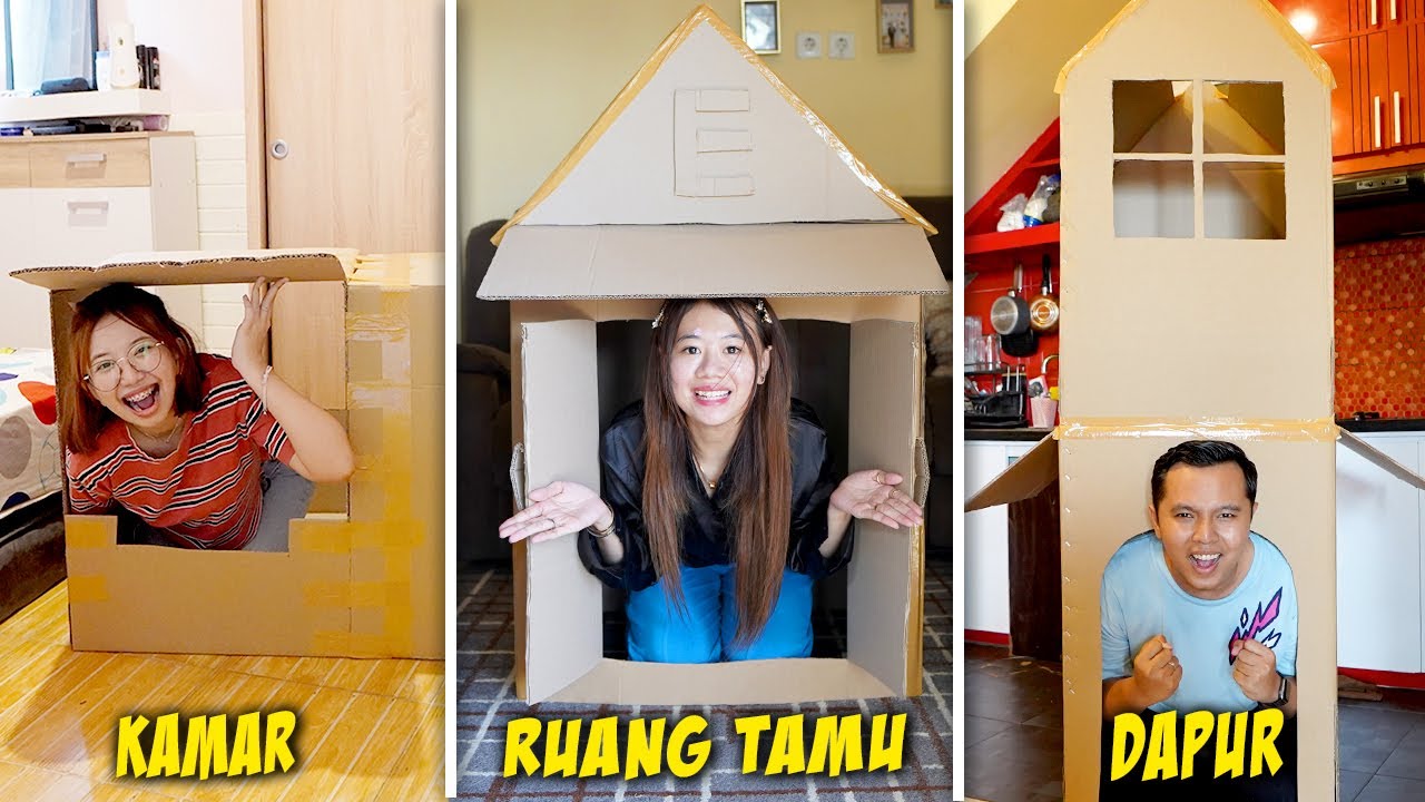 BIKIN RUMAH KARDUS SECARA ACAK!! BISA TIDUR SAMPAI MALAM!!