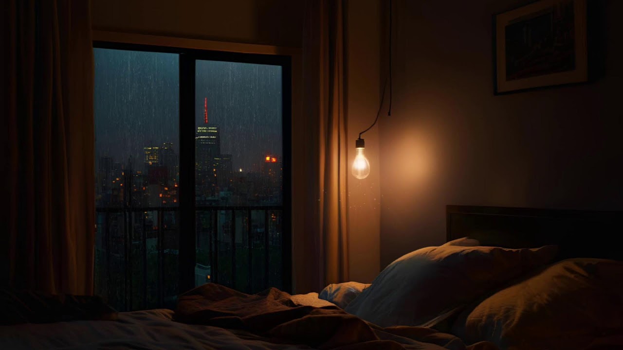 The Coziest Rainy Night in Bed 🌧️ Peaceful Piano Music to Melt Your Stress Away