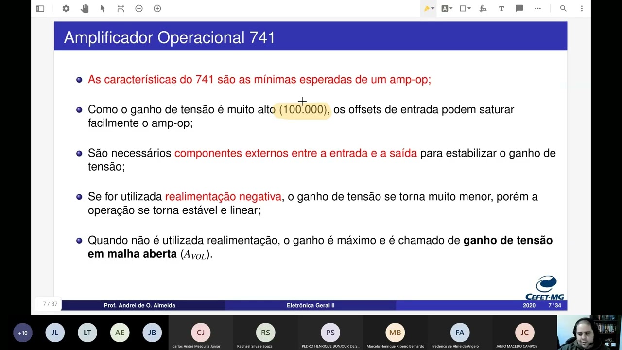 Eletrônica Analógica II | Aula 6 - Circuito Interno do Amplificador Operacional