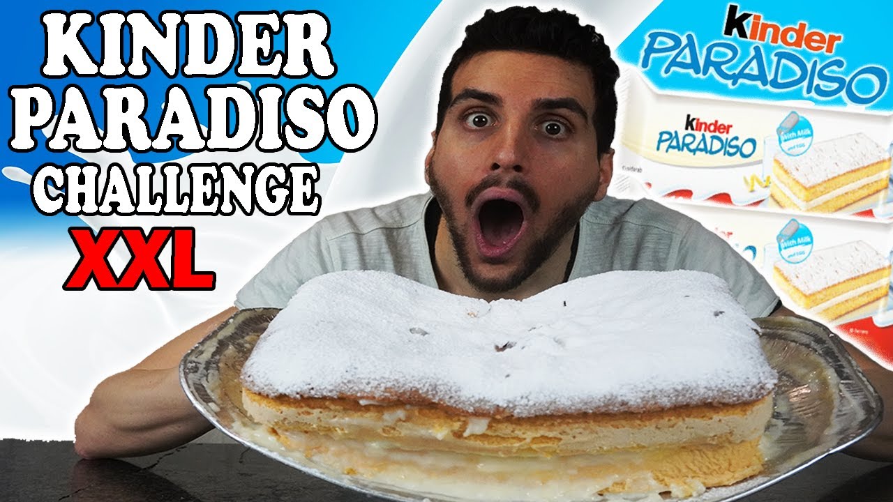 KINDER PARADISO CHALLENGE 3 KG (TORTA XXL) Cheat Day - MAN VS FOOD #Foodchallenge #PakiEats #kinder