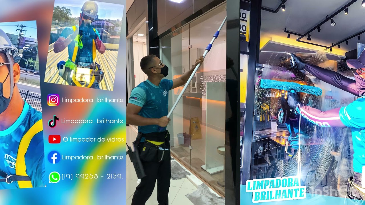 Como limpar vidros? (Limpeza profissional) profissão. 