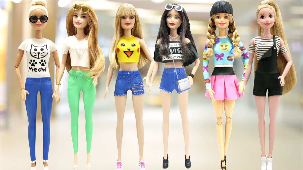 Play Doh  Disney Princess   Rapunzel Barbie Dolls Street Style  Inspired Costumes