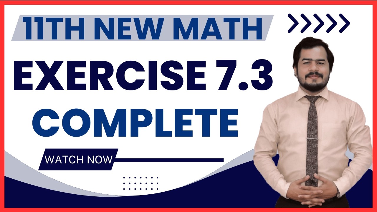 Exercise 7.3| complete| permutation and combination| 11th class math new book 2025