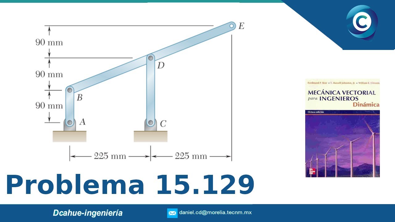 CINEMÁTICA DE CUERPOS RÍGIDOS | ACELERACIÓN DE CUERPOS RÍGIDOS | DINÁMICA | BEER | EJERCICIO 15.129