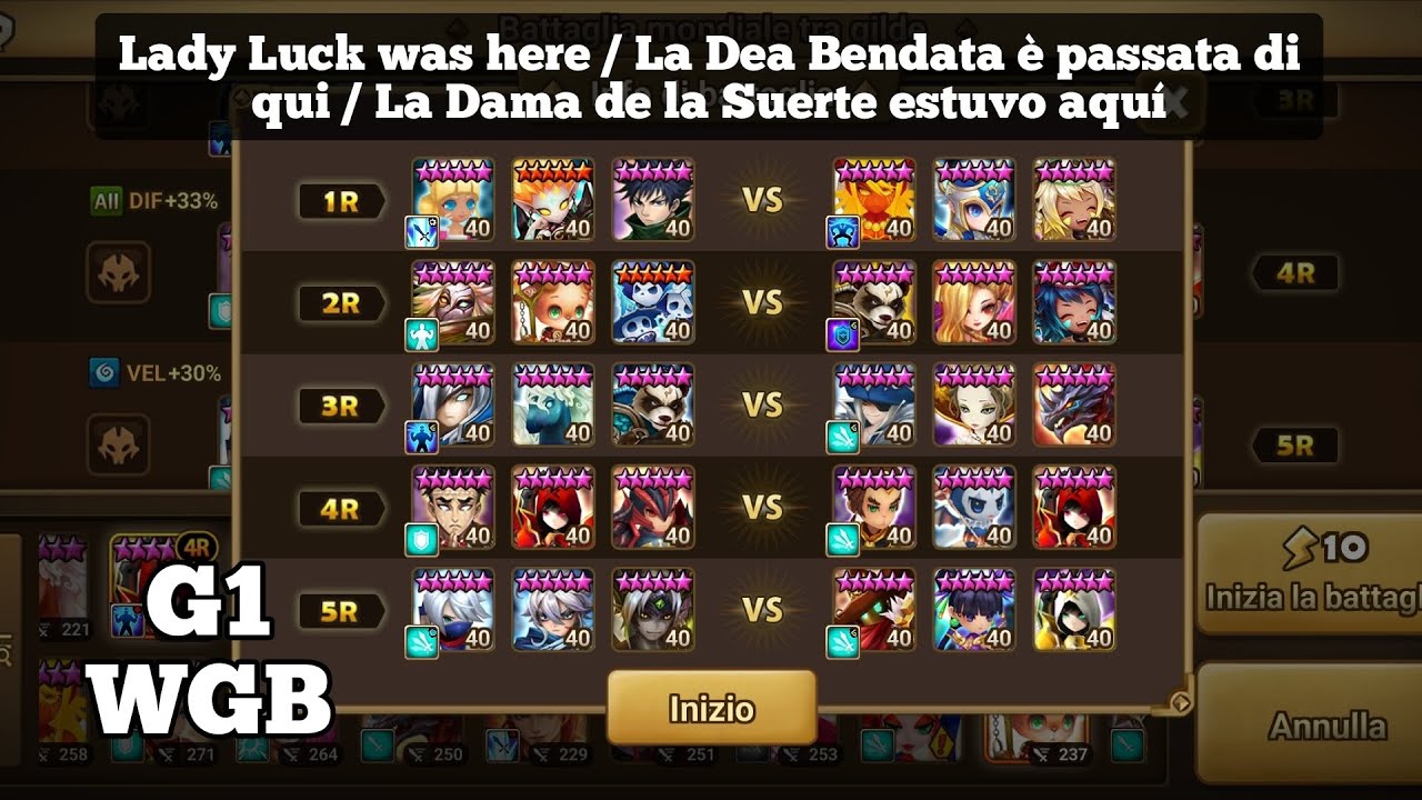 Summoners War G1 World Guild Battle #19 (2/2) - Lady Luck was here