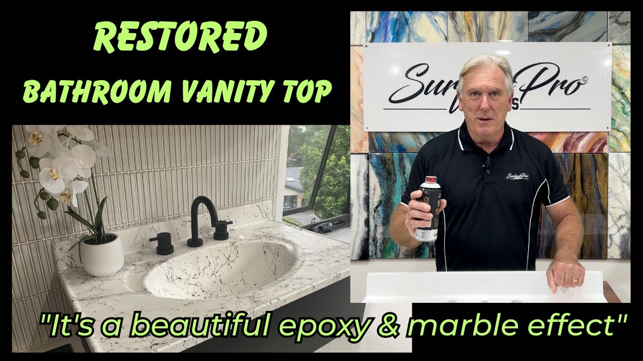 We used Montana Colors Black Marble Effect & Epoxy over a Bathroom Vanity.  It's a dynamite look...