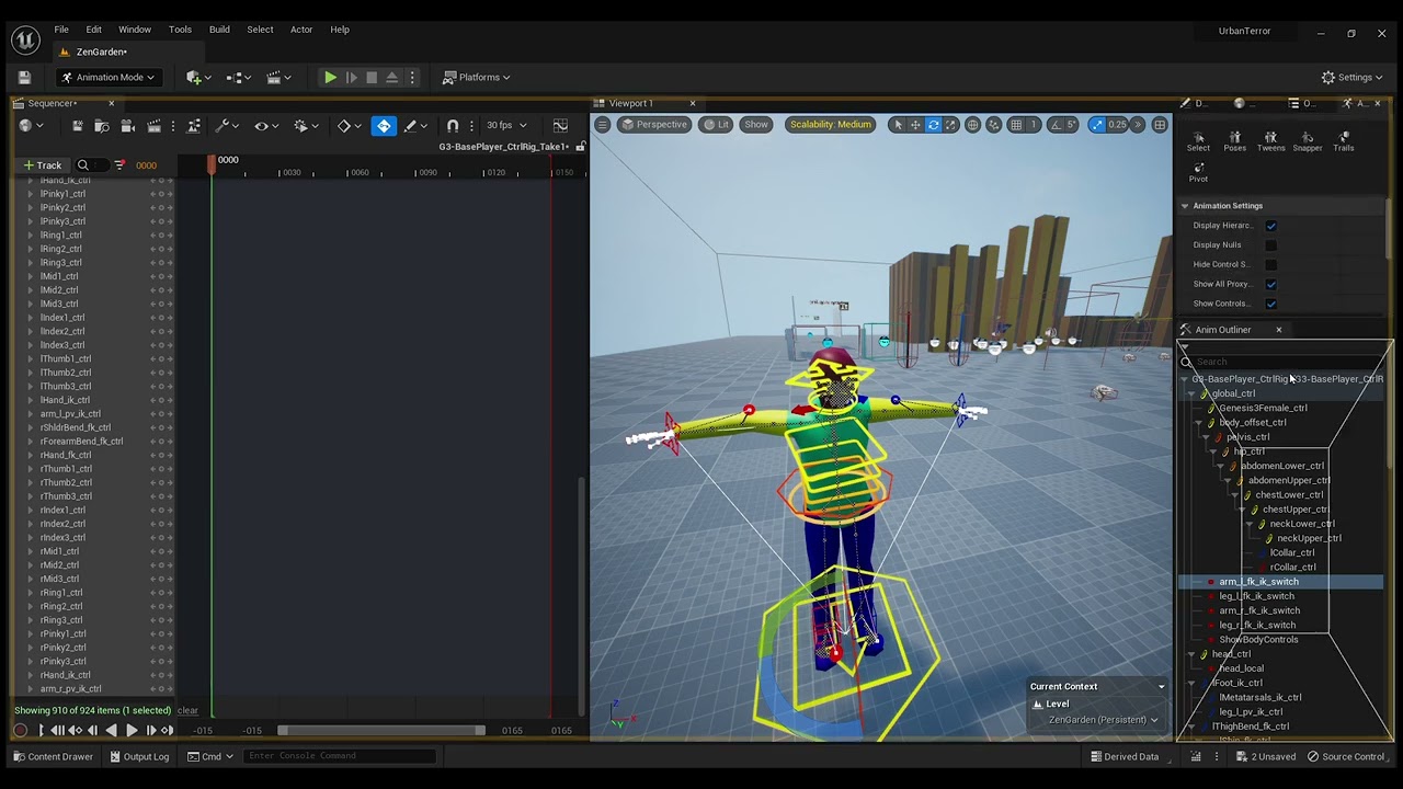 UrbanTerror Unreal Editor 2023 03 01 Control Rig function test 1