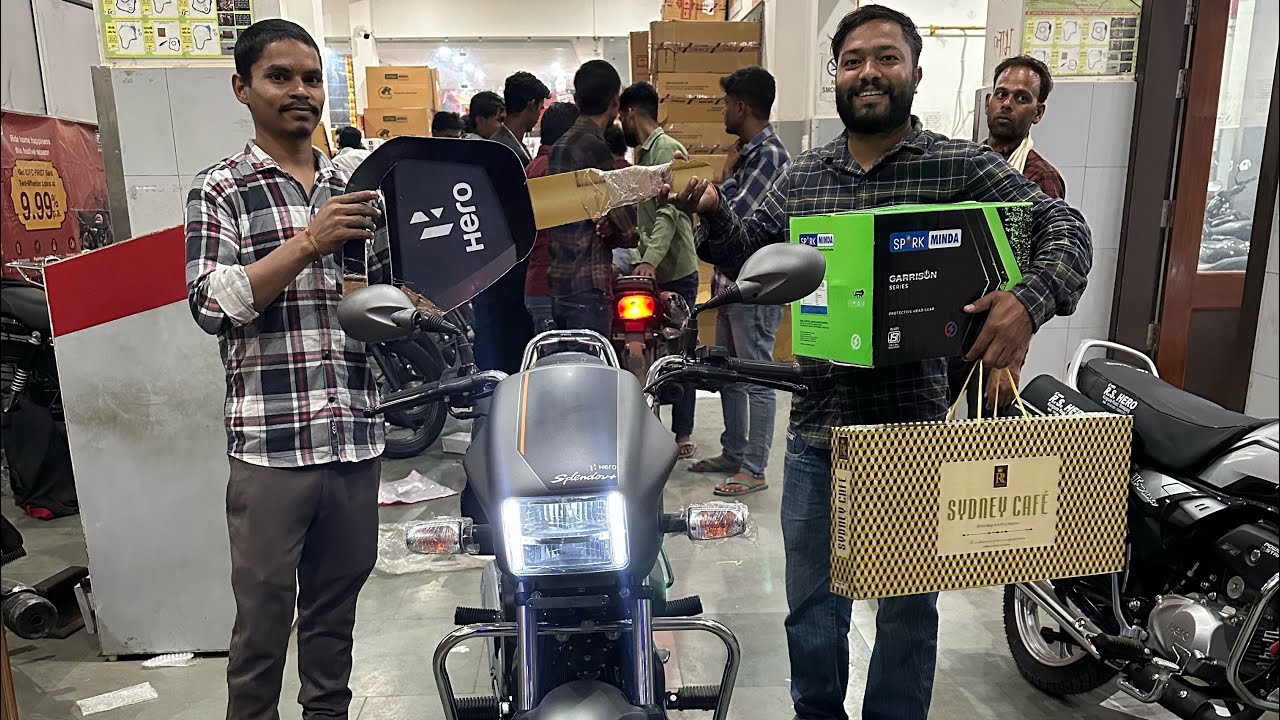 Taking delivery of new Hero splendor xtech 2.0 | Boby yadav | New hero splendor 2024 |