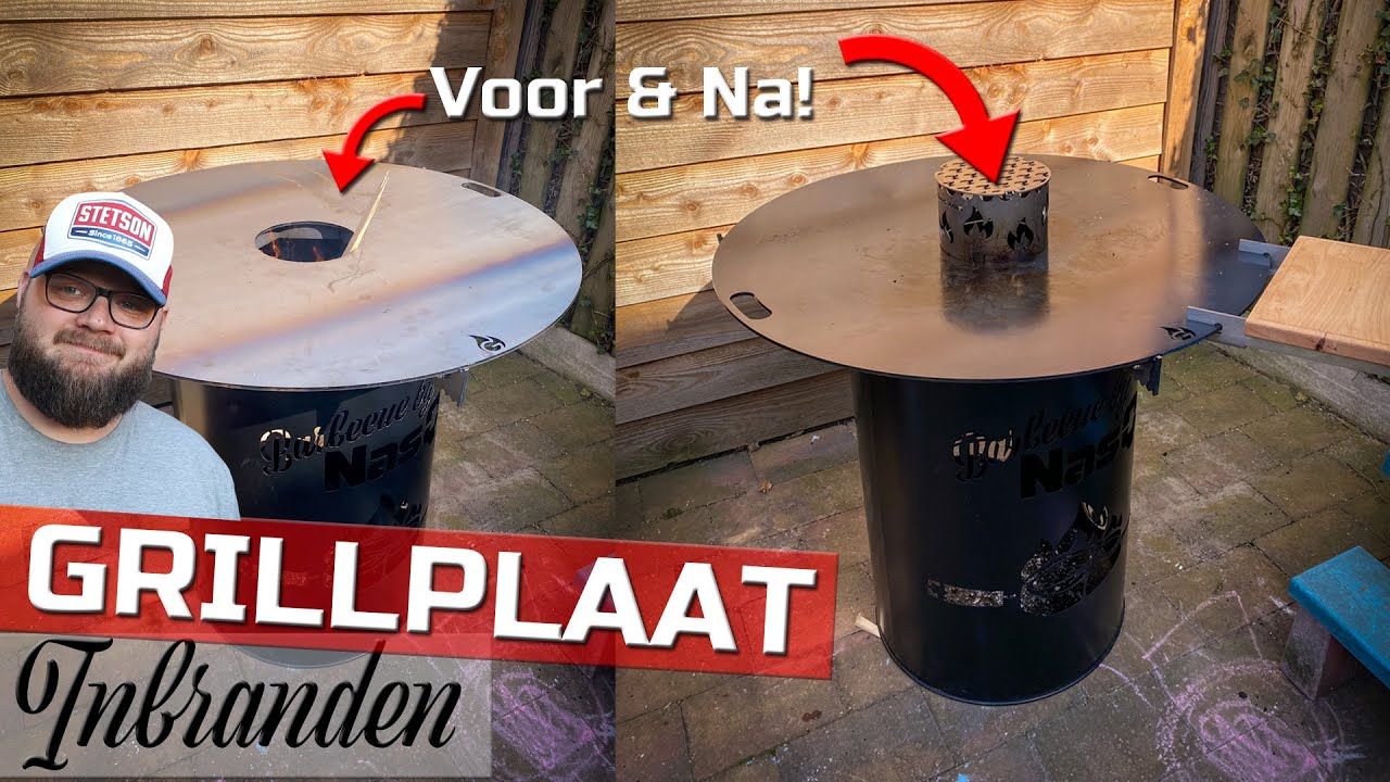 Eerste keer inbranden van de Grillrost Feuerplatte - Stap voor stap een Grillplaat seasonen -  NASQ