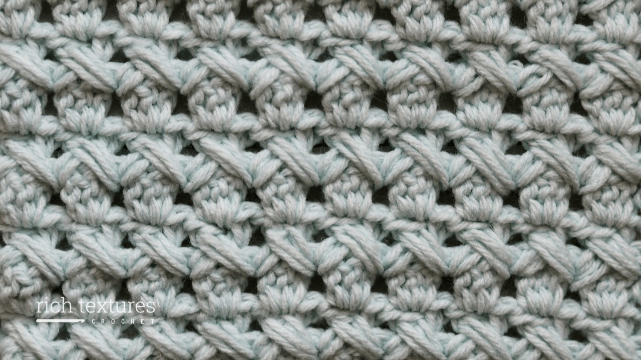Перекрещенный пышный стежок | Как вязать крючком