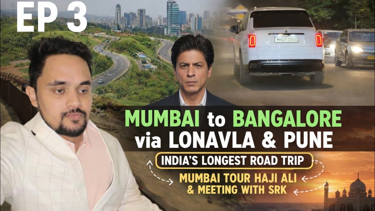 Part3 “SRK,Mumbai Nights bhagteraho| hajiali||Lonavla & Pune🚘Mumbai to Bangalore |EP3| ￼Traderlife📊