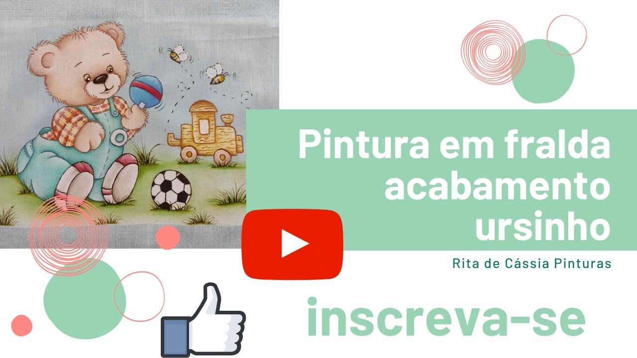 Pintura na #fralda #ursinho #acabamento #aula