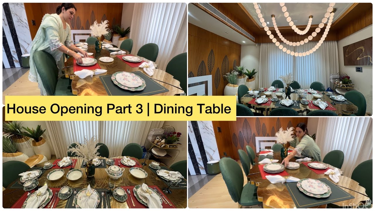 House Opening Part 3 | Dining Table Organising | Vigneto Crockery Unboxing | Luxury Table Setup