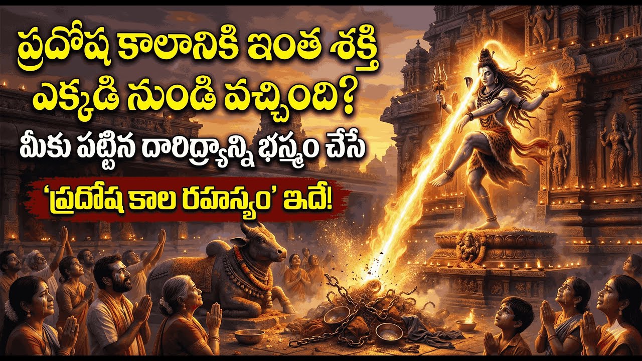 ప్రదోషకాలం శక్తి  మీకు పట్టిన దారిద్ర్యాన్ని భస్మం చేసే 'ప్రదోష రహస్యం' ఇదే! #pradosham #shivapooja