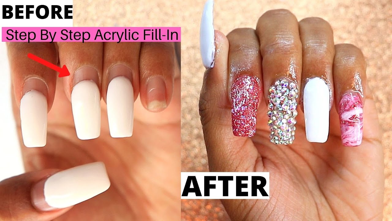 NAIL SALON WHERE?! Do Your Acrylic Fill In at Home | BEGINNERS NAIL TUTORIAL | Nail Addict