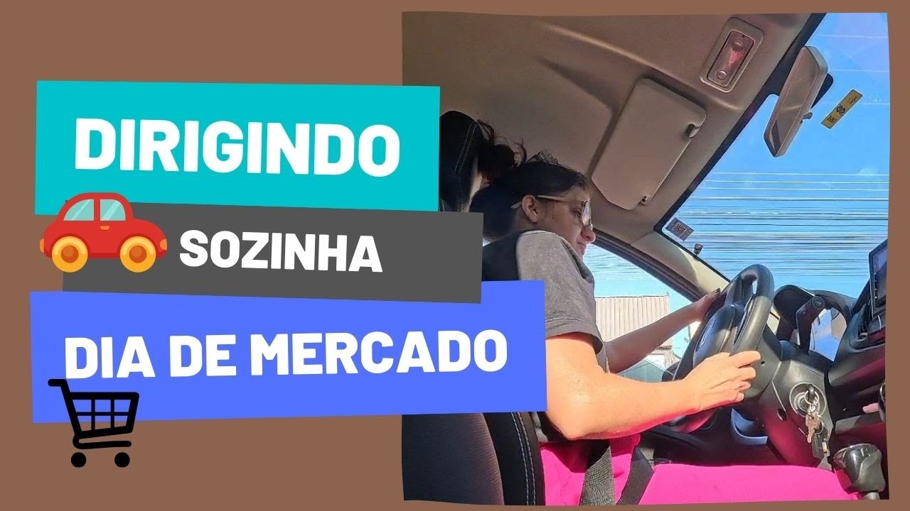 Vlog #48  Dirigindo Sozinha Indo ao Mercado - Dirigindo para perder o medo #dirigindosozinha