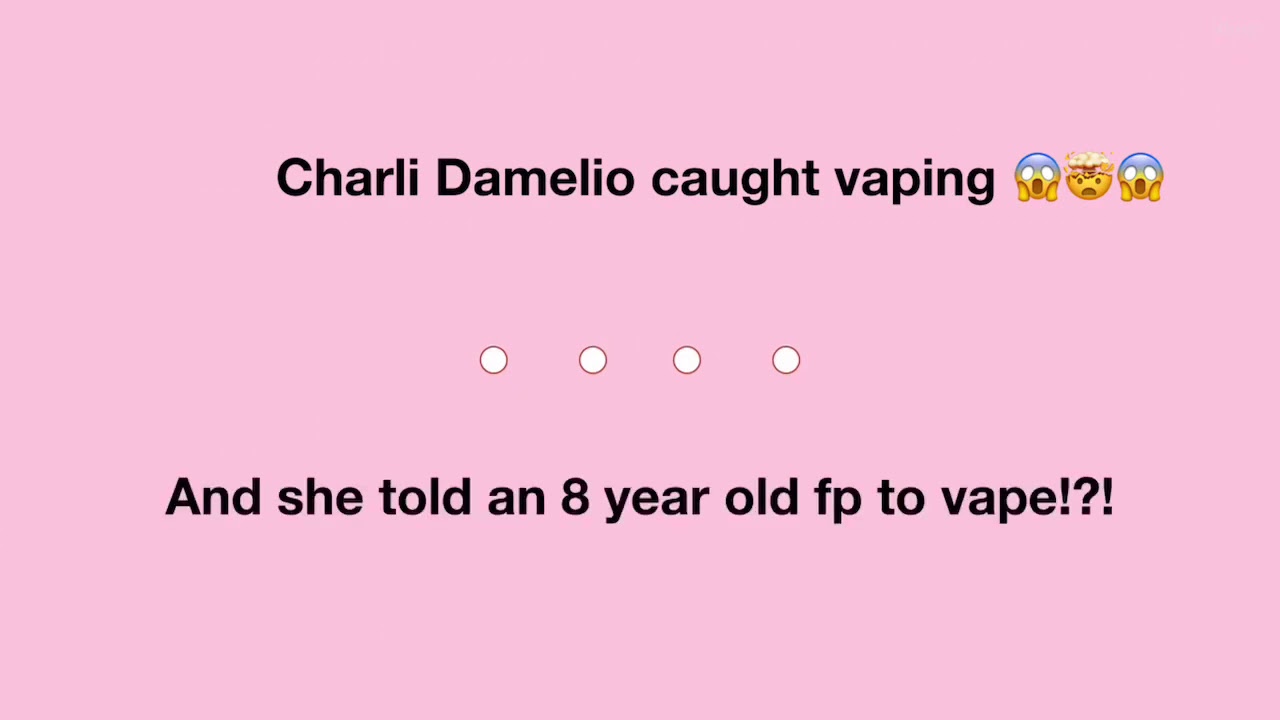 Tiktoks star Charli Damelio vapes!?