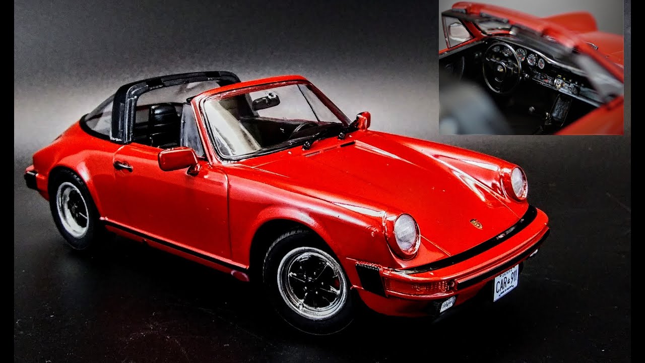 ALL NEW Porsche 911 Carrera Targa 3.2 1/24 Scale Model Kit Build How To Paint Detail Decals Revell