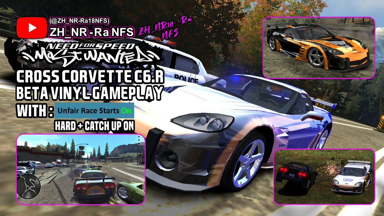 Cross Corvette C6.R Beta Vinyl Gameplay - NFS Most Wanted (Sprint Circuit, Tollbooth, Final Pursuit)