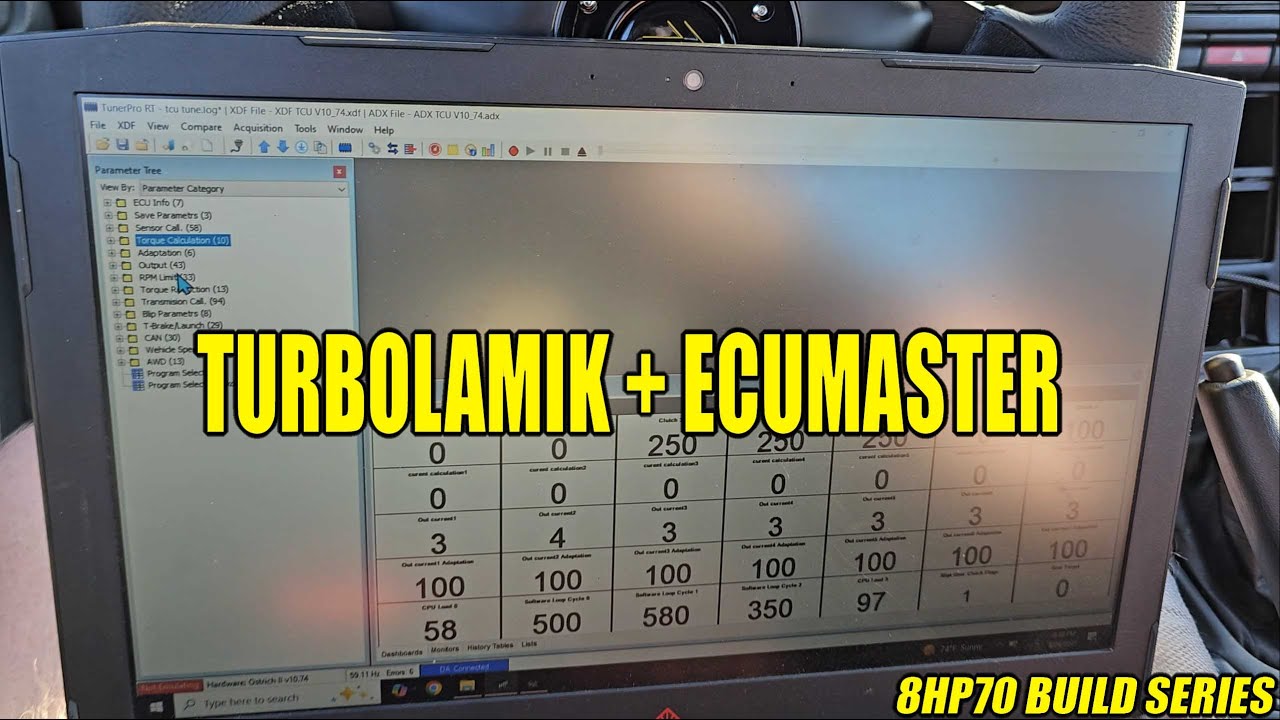 SETTING UP TURBOLAMIK TO WORK WITH ECUMASTER BLACK/CLASSIC (8HP70 2JZ S14 BUILD SERIES)(Part 8)