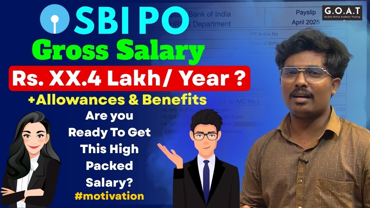 SBI PO Monthly Salary 2025 | SBI PO Perks & Allowances | SBI PO Salary Slip 2025 | Motivation #sbipo