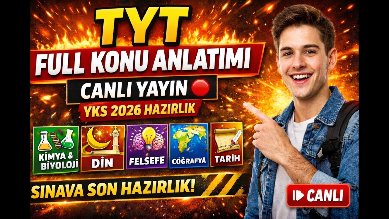 TYT FULL KONU ANLATIMI CANLI YAYIN 🔴 | Sosyal Bilimler , Fen Bilimleri | YKS 2026 Hazırlık