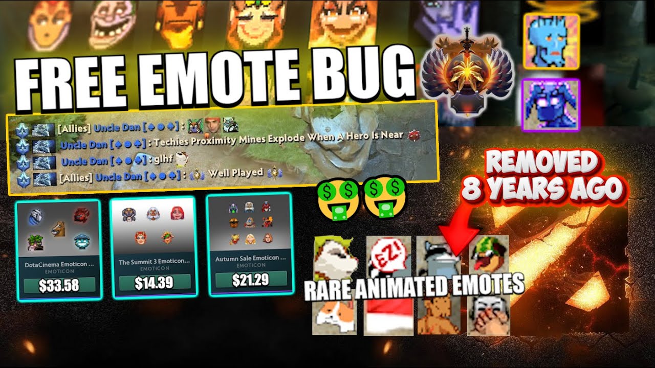 Dota Emote Bug $1000's of Free Emotes - Use Any Emote Free