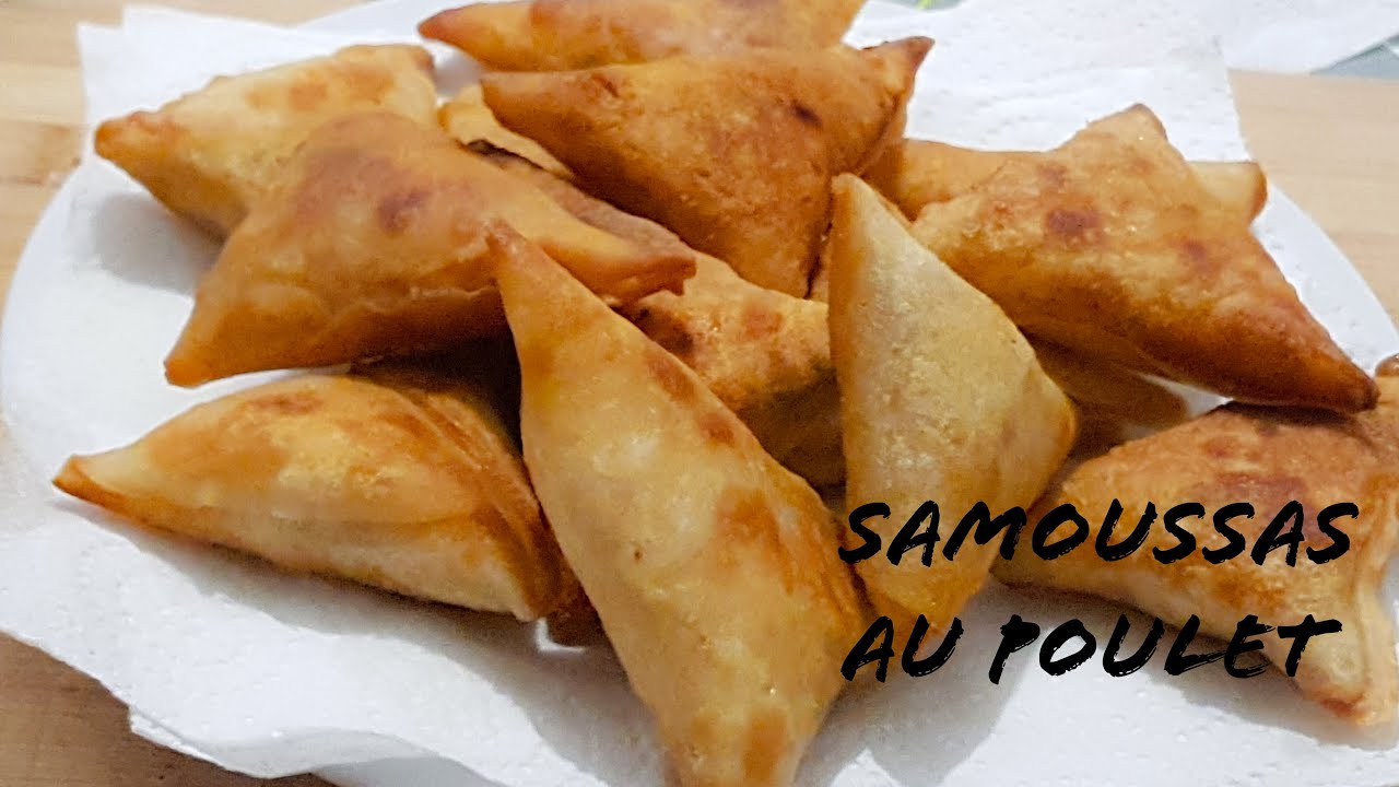 Samoussas au poulet avec une technique plus simple pour réaliser la pâte des samoussas