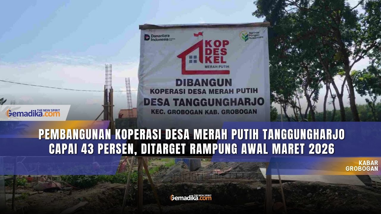 Pembangunan Koperasi Desa Merah Putih di Tanggungharjo Grobogan Capai 43 Persen