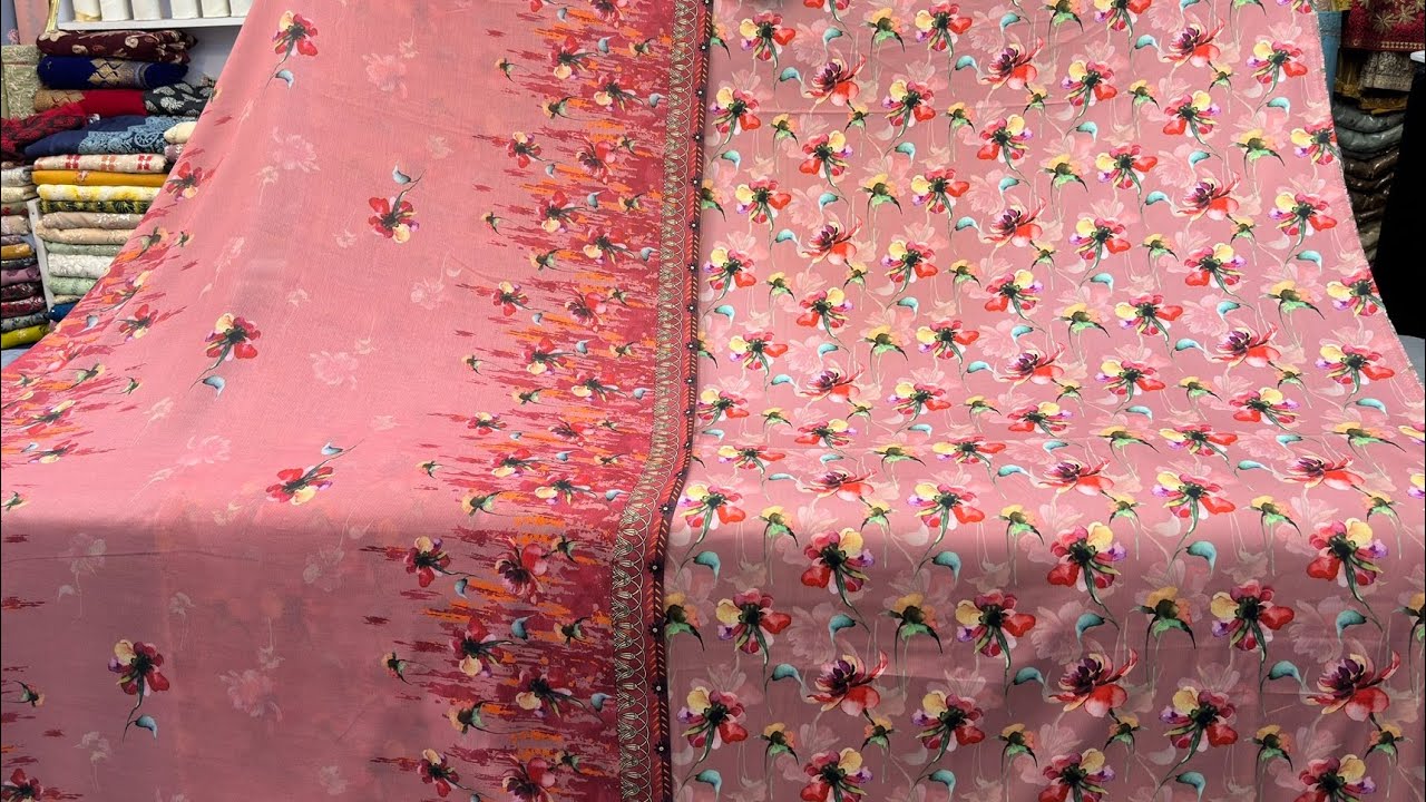 *COTRAI DIGITAL FLORAL PRINTS*😍 Arshad fabrics Presents *Cotrai Marina with pashmina shawl ❤️