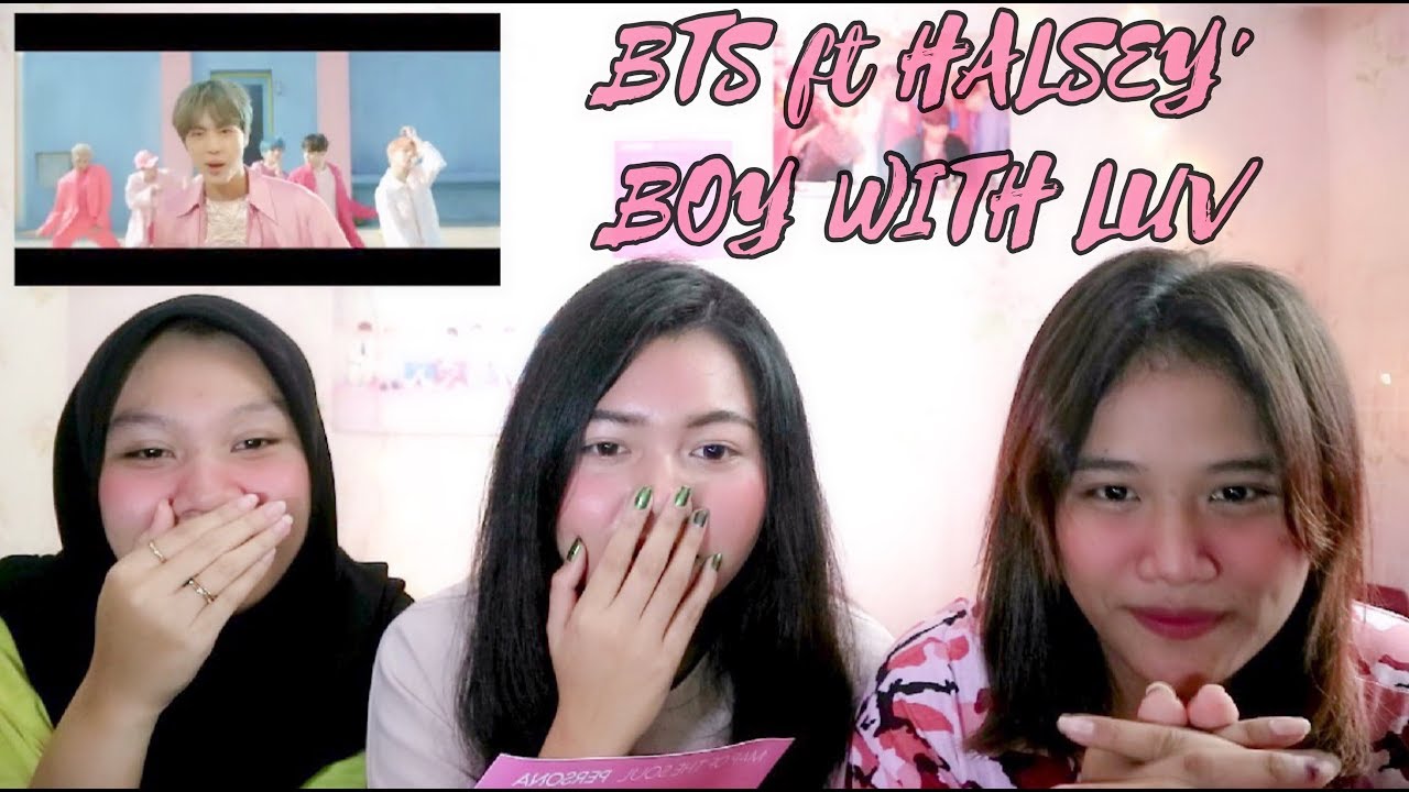 BTS - BOY WITH LUV ft. HALSEY' Official MV REACTION [INDONESIA]