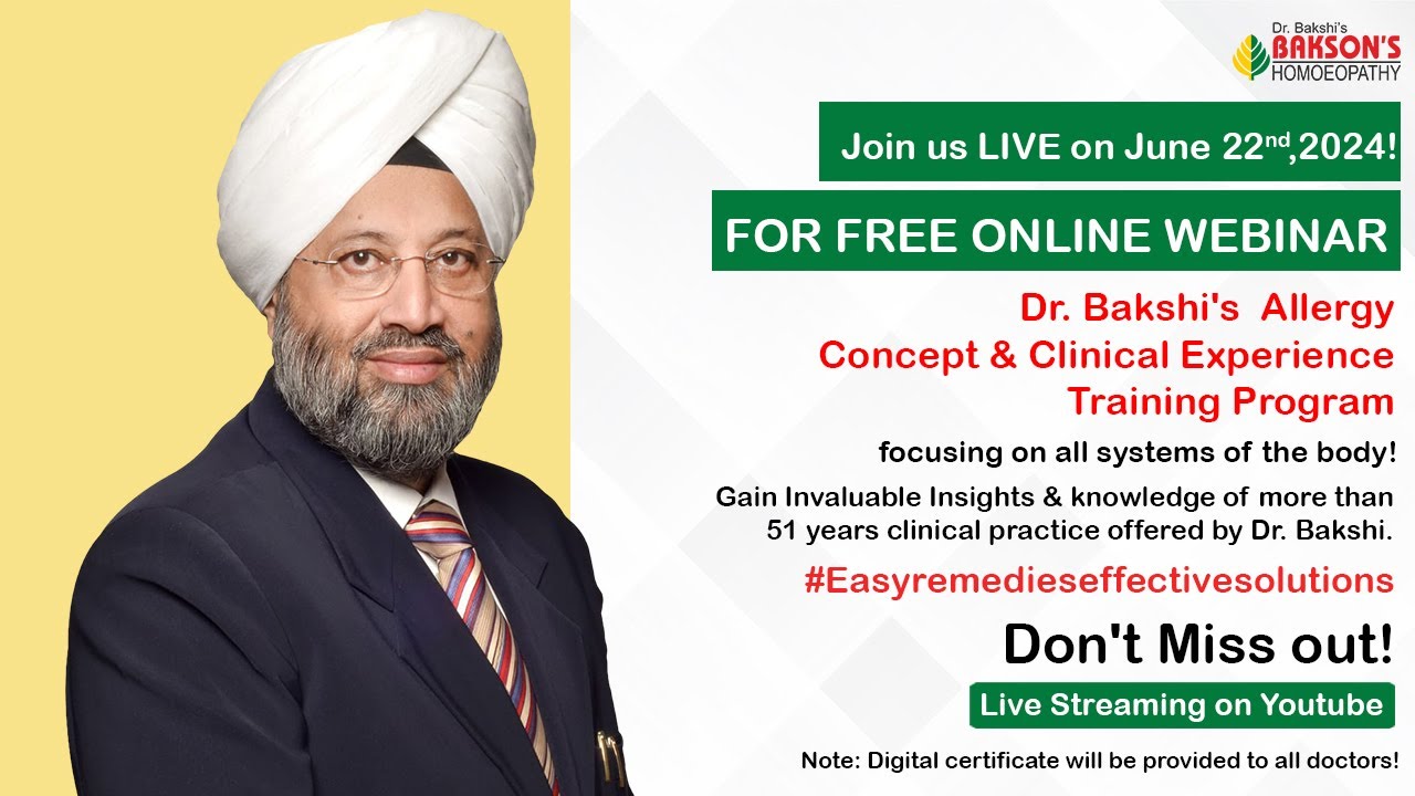 Mastering Allergies: Insights from Dr. Bakshi | Free Live Webinar June 22nd at 1:00 PM!
