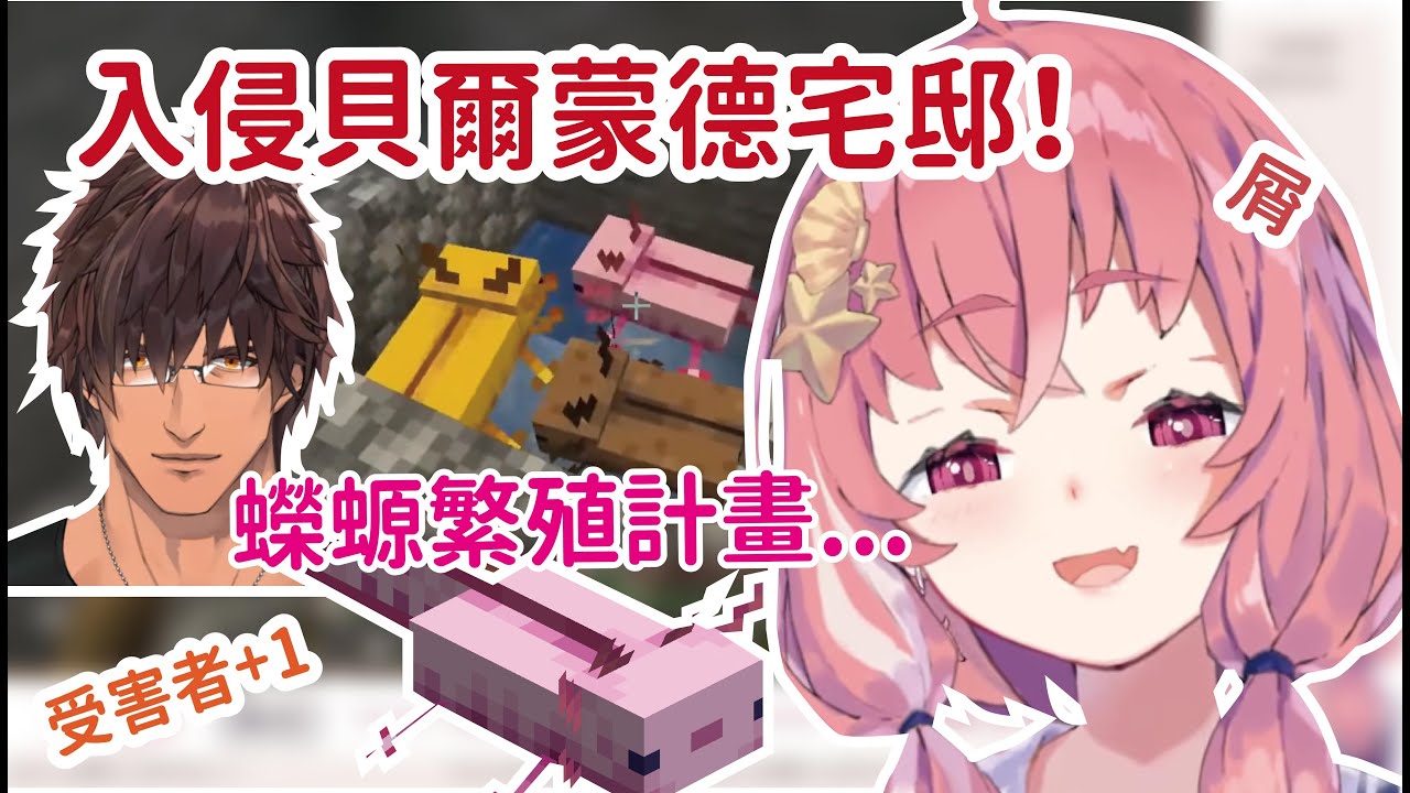 【中文剪輯】入侵貝爾蒙德宅邸！鈍口螈繁殖計畫，這麼慘烈的入侵者我第一次見到...【笹木咲】