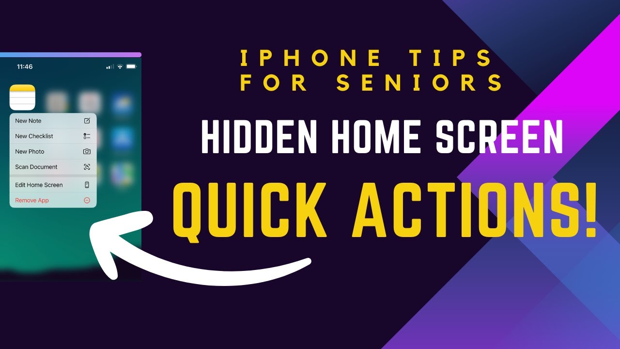 iPhone Tips for Seniors: Hidden Home Screen Quick Actions!