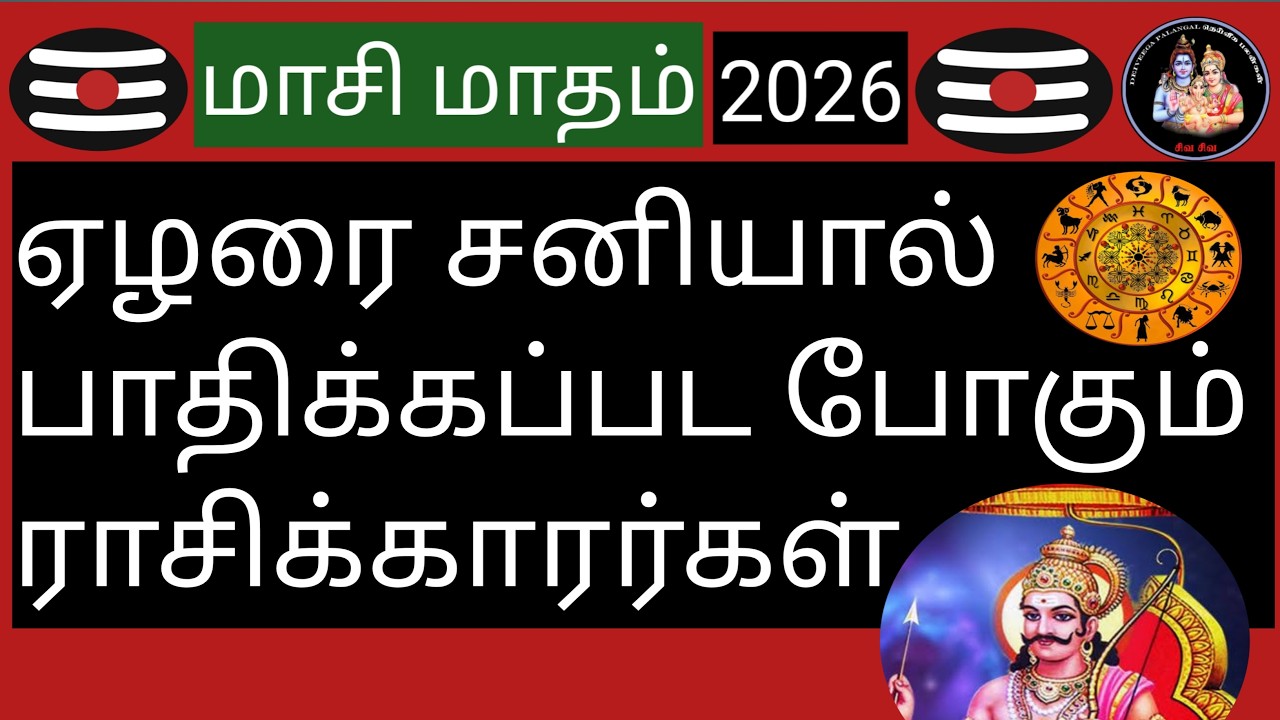 💥ஏழரை சனியால் பாதிக்கப்பட போகும் ராசிக்காரர்கள்💥@Deiveegapalangal-ky3io