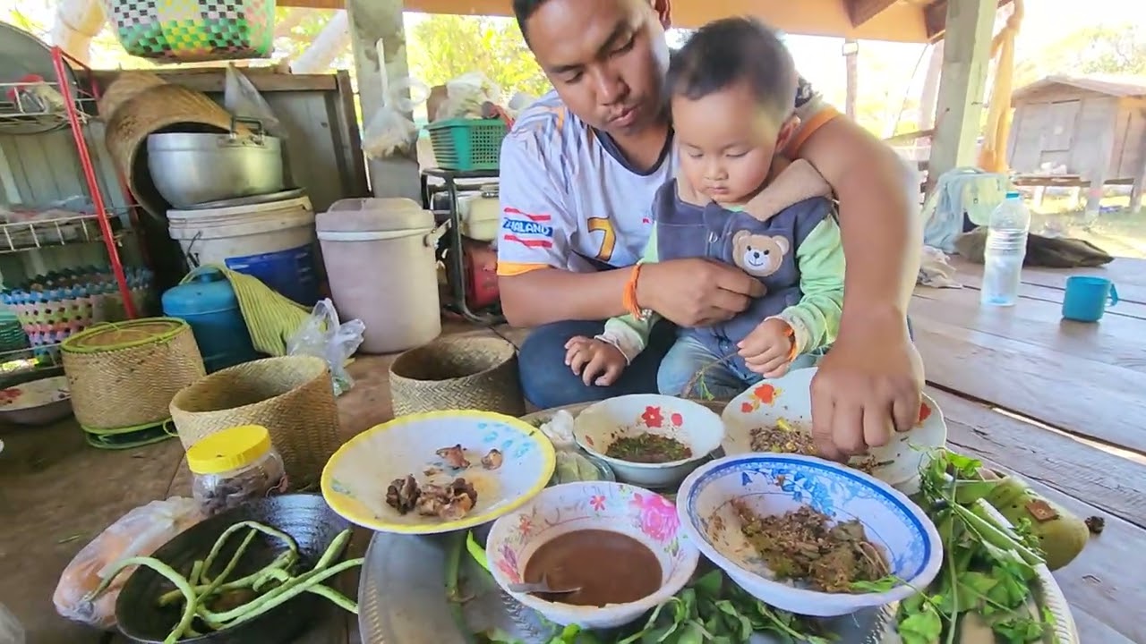 กินข้าวบ้านแม่ใหญ่​เมนูก้อยไข่มดแดง​ตำขนมจีน​