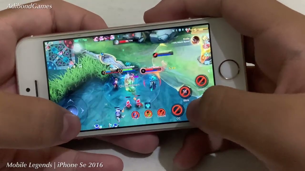 30 Minutes Play Mobile Legends on iPhone se 2016, crash or lag?