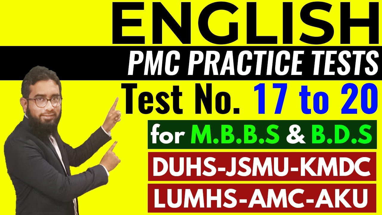 [MDCAT-ENGLISH] PMC Practice Test 17 to 20