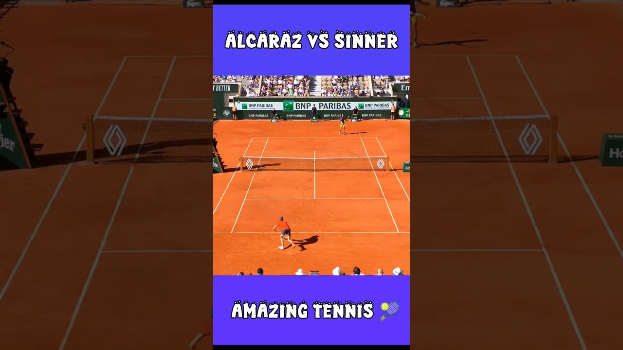 Carlos Alcaraz vs Jannik Sinner Amazing Point 😯 