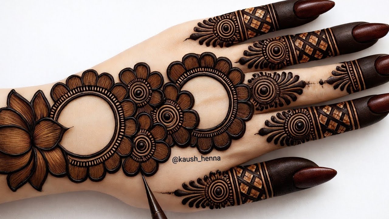 Very simple unique style mehndi design for back hand|new easy mehndi design 2025 | mehandi designs|