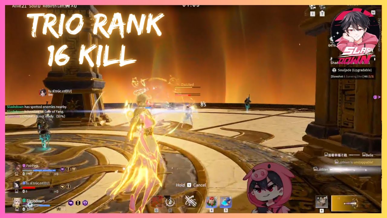 Trio Rank Gameplay - Cyra 16 Kill Damage 32137 #31 Naraka Bladepoint