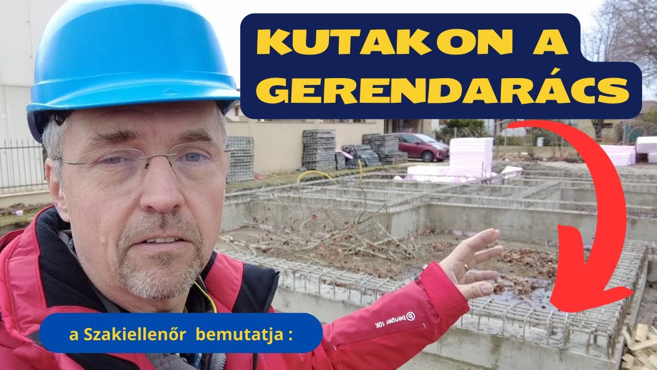 Ha nincs jó talaj. Gerendarács a kútalapokon. Ha mélyen a teherbíró talaj, ez egy jó megoldás lehet.