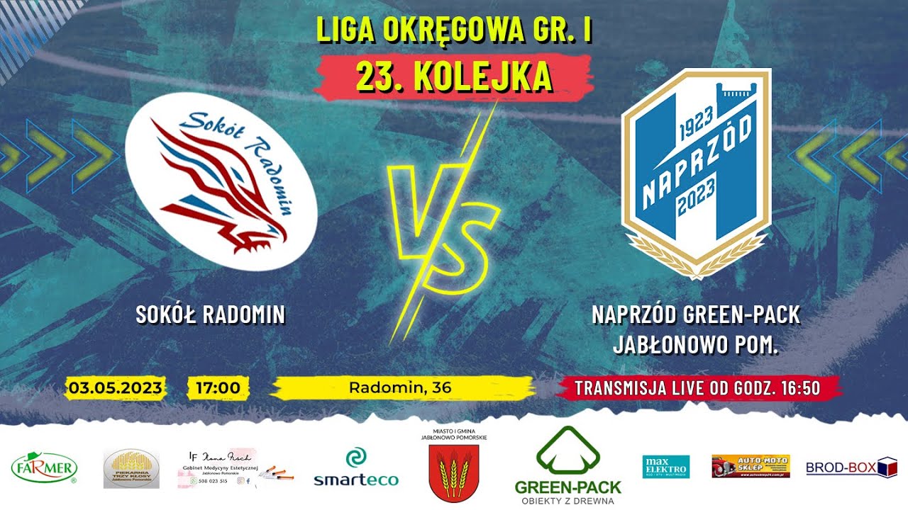 SOKÓŁ RADOMIN - NAPRZÓD GREEN-PACK JABŁONOWO POM.