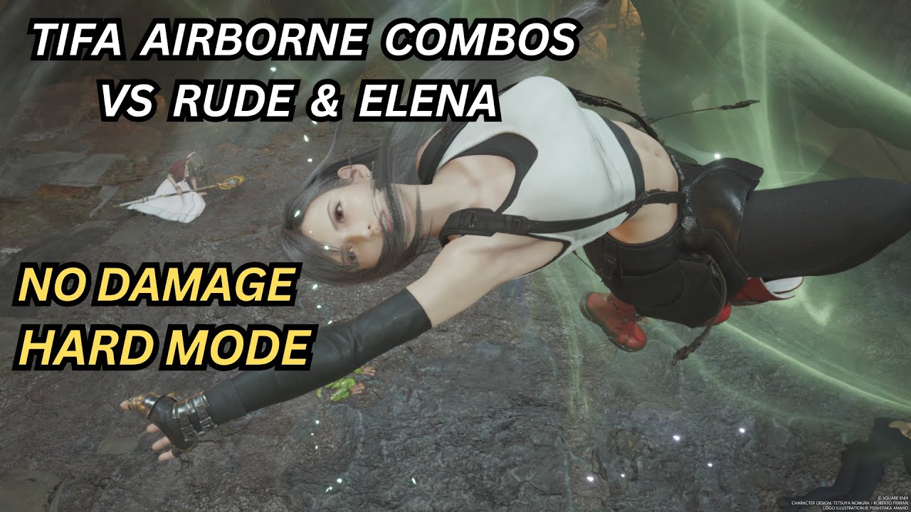 FFVII Rebirth Tifa Solo Vs Rude & Elena (No Damage, Hard Mode, No Limit)