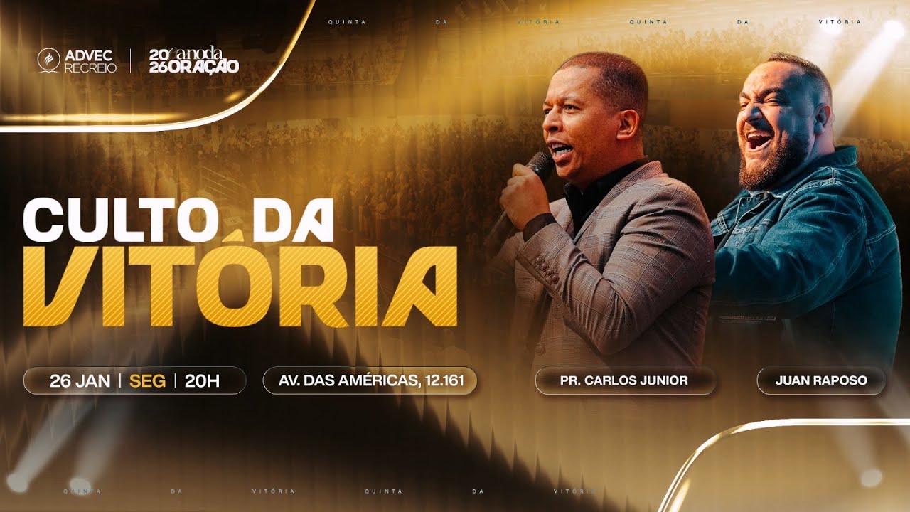 Culto da VITÓRIA  | Pr. Carlos Junior & Juan Raposo | 26/01/2026